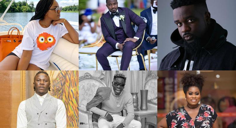 Yvonne Nelson, John Dumelo, Sarkodie, Stonebwoy, Shatta Wale and Lydia Forson