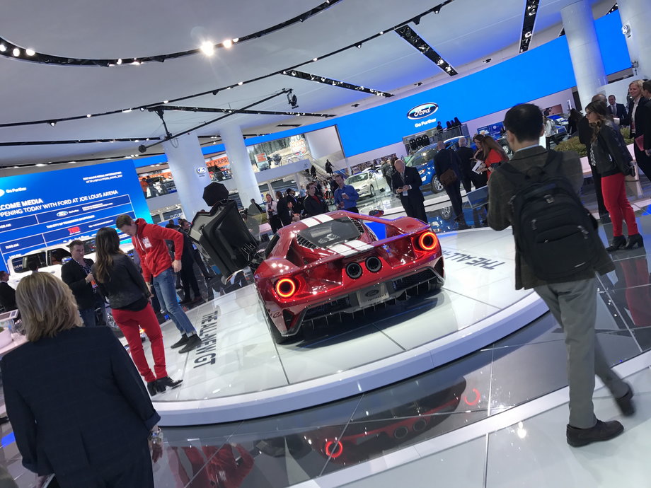 Everyone wanted a closer look at the Ford GT supercar.