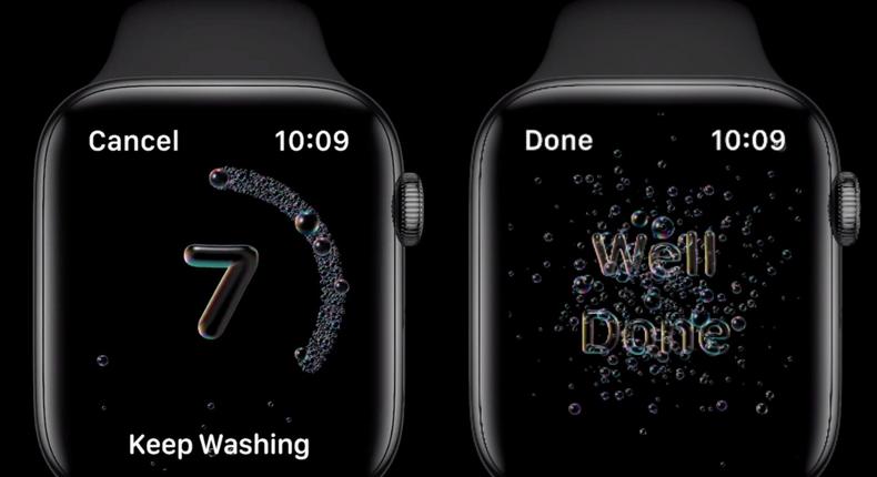 apple watch hand washing