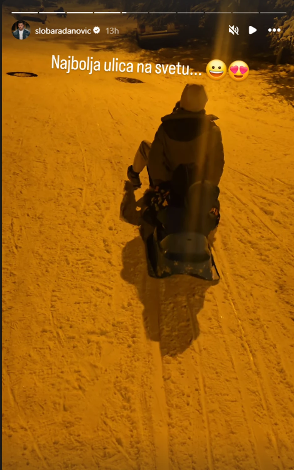 Sloba Radanović se sanka sa sinom Damjanom u Višnjičkoj banji