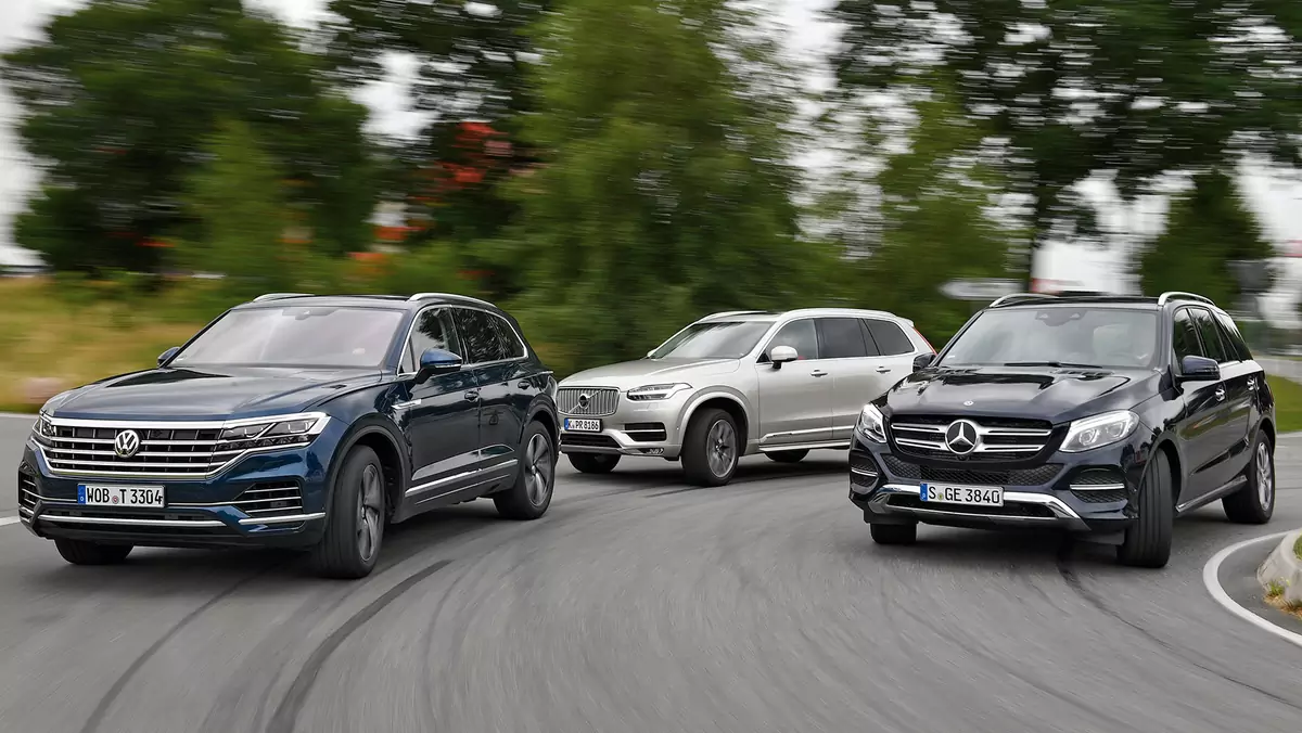 Volkswagen Touareg kontra Volvo XC90 i Mercedes GLE - Downsizing? Nie. Tym razem będzie grubo!