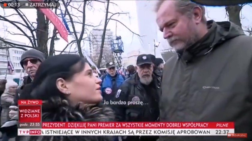 Tak potraktowano dziennikarzy TVP pod Sejmem