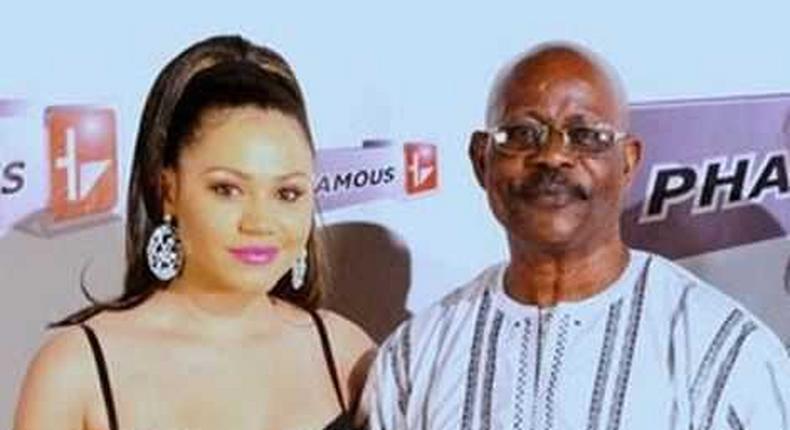 Nadia Buari with father Sidiku Buari