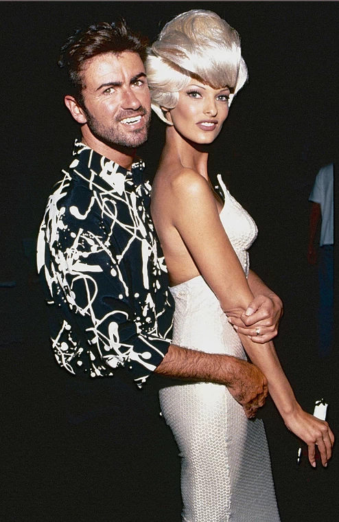 Linda Evangelista i George Michael w 1992 r.