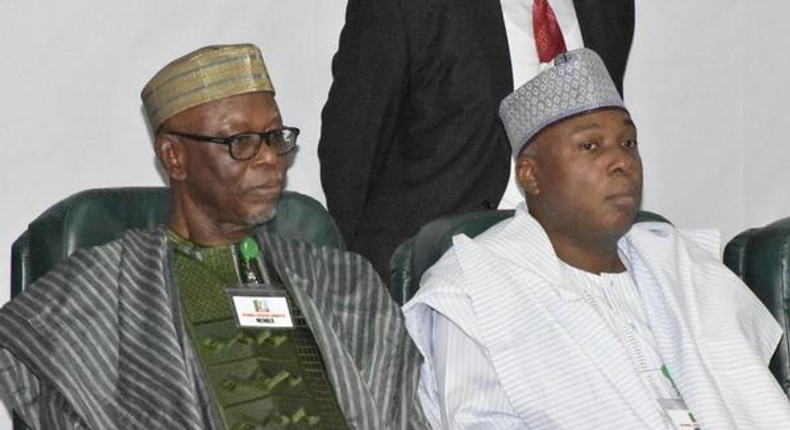 APC boss, John Oyegun and Senate President, Bukola Saraki