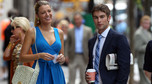 Blake Lively i Chase Crawford na planie "Plotkary"