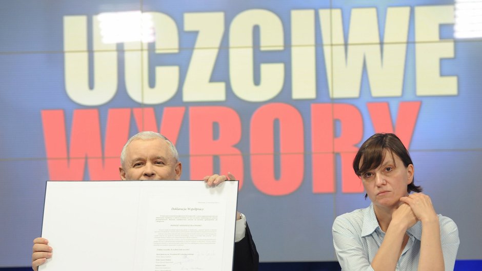 Ewa Stankiewicz i Jarosław Kaczyński (2011)