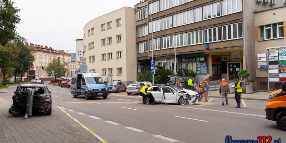 Sprawcą kolizji w Rzeszowie był policjant.