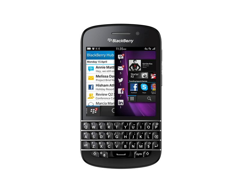 BlackBerry Q10 Procesor: dwurdzeniowy Snapdragon S4+ 1,5GHz Ekran: SuperAMOLED, 720×720, dotykowy, pojemnościowy, przekątna 3,1″ Aparat: tylny 8MPX z AF, diodą LED, rejestracją wideo 1080p, przedni 2 MPX, 720p Pamięć: 2GB RAM, 16GB wbudowanej pamięci, gniazdo na karty microSD 64 GB WiFi: 802.11 a/b/g/n, dwuzakresowe – 2,4/5GHz Bateria: 2100 mAh Łączność: NFC, microUSB, microHDMI, Bluetooth 4.0, 4G LTE, GPS Wymiary: 119,6 x 66,8 x 10,3 mm