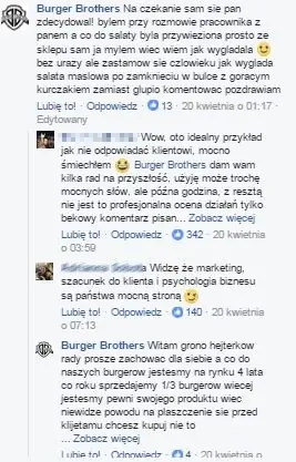 Odpowiedź burgerowni na zażalenie konsumenta