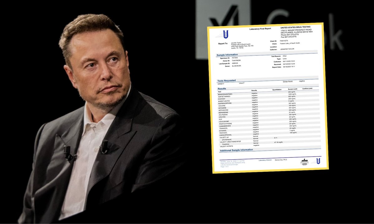 Elon Musk opublikował wyniki testów narkotykowych. Dodał krótki komentarz