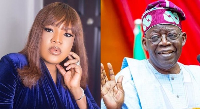 Toyin Abraham gets mixed reactions for showing support for Tinubu