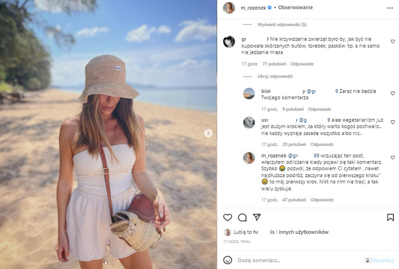 Małgorzata Rozenek-Majdan na Instagramie