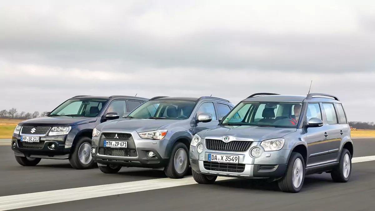 Skoda Yeti kontra Suzuki Grand Vitara i Mitsubishi ASX: suv-y na tropach Yeti