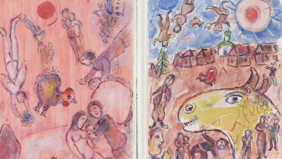 14 prac Chagalla zostało nabytych w grudniu 2021 roku w jednym z renomowanych szwajcarskich domów aukcyjnych.