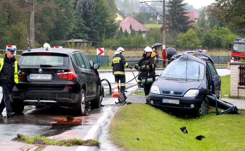 Wypadek w Rokicinach Podhalańskich