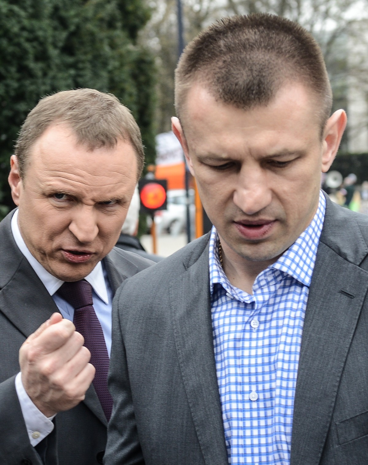 Jacek Kurski i Tomasz Adamek