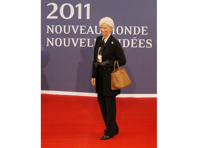 Christine Lagarde - dyrektor zarządzający Międzynarodowego Funduszu Walutowego na szczcie G20 we Francji.