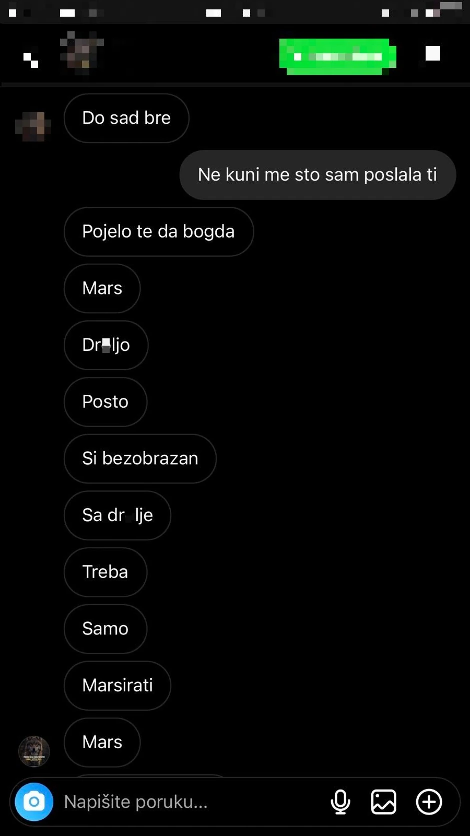Poruke koje Harijeta Simić dobija od muža