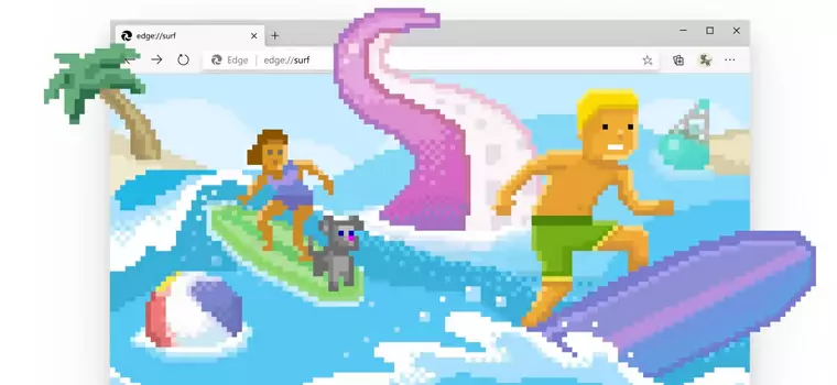 Microsoft Edge dostaje grę Surf Game. Sprawdź, jak ją uruchomić