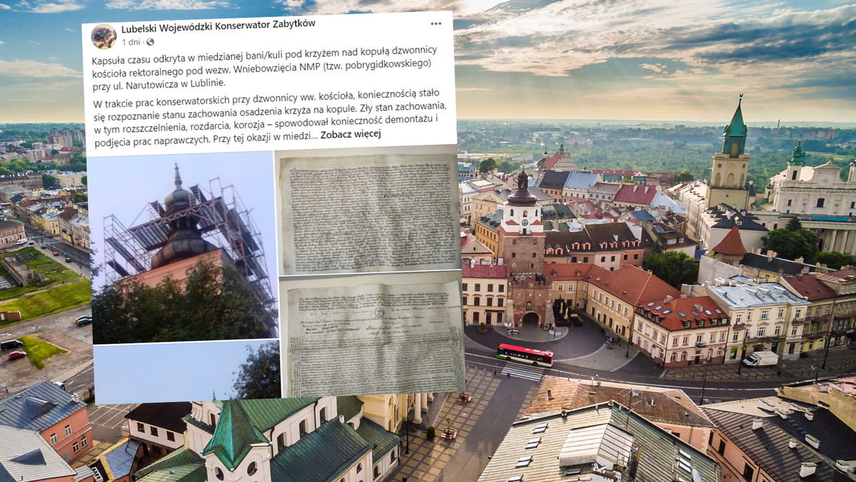 Podczas remontu kopuły kościoła w Lublinie znaleziono "kapsułę czasu"