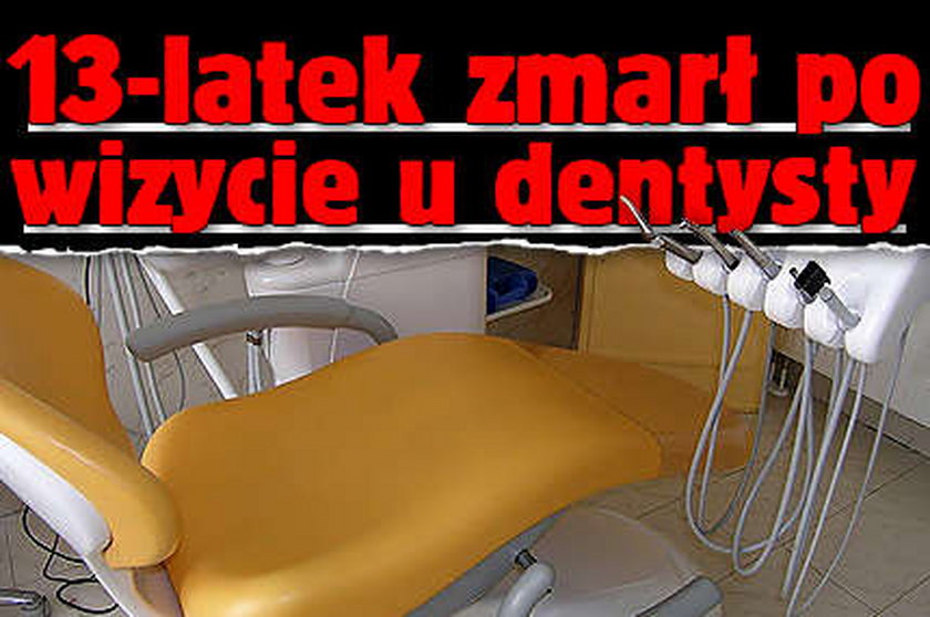 13-latek zmarł po wizycie u dentysty