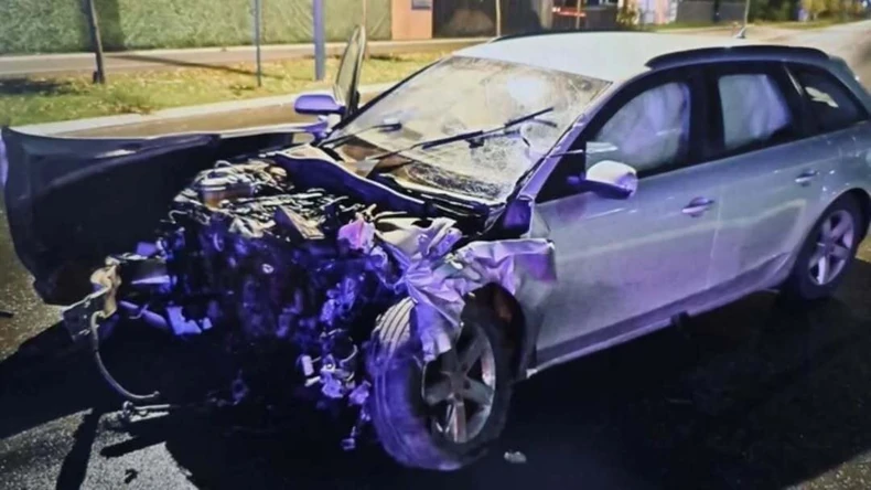 Automobil "audi" koji je izazvao tešku saobraćajnu nesreću kod Westa 65