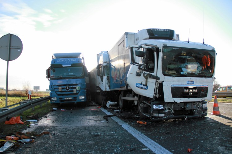 Karambol na autostradzie A4