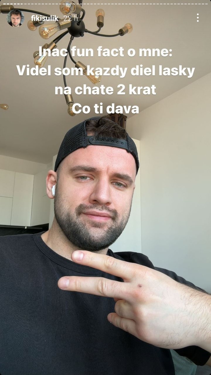 Filip Sulík chce účinkovať v relácii Láska na chate.