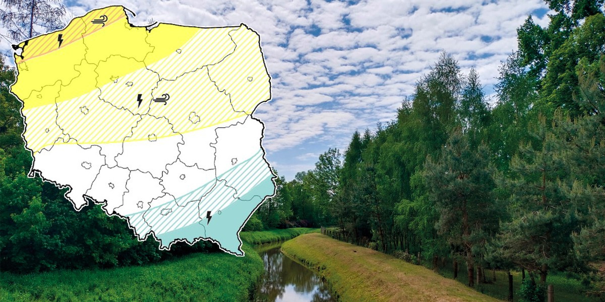 Przez Polskę przemieszczają się fronty atmosferyczne. Dziś jeszcze możliwe burze. 