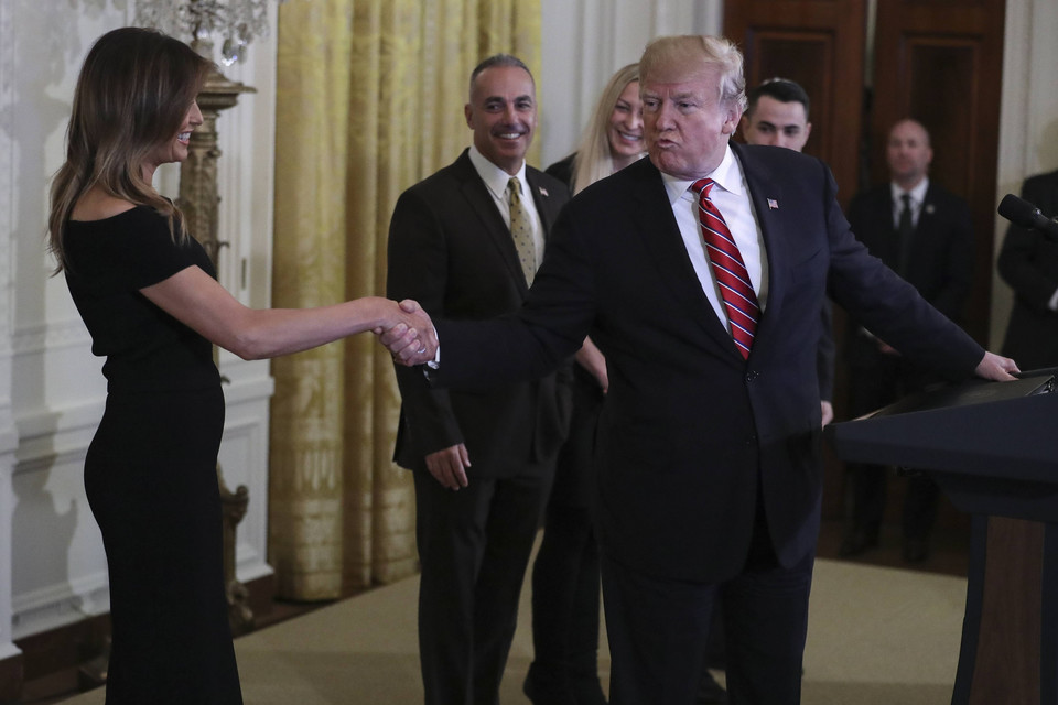Donald Trump z żoną w Białym Domu