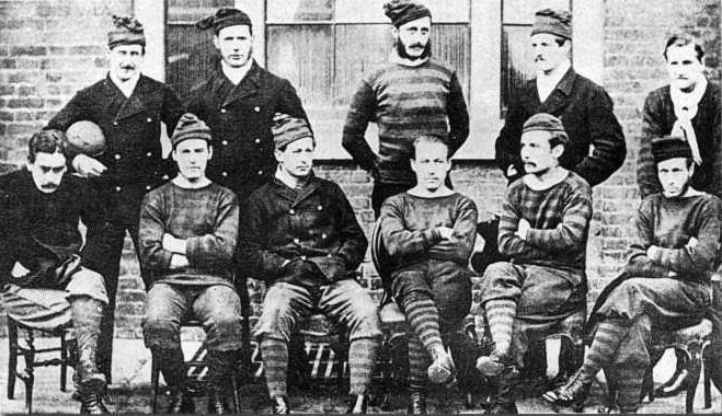 Drużyna Royal Engineers, która zagrała w finale, pierwszej edycji rozgrywek FA Cup w 1872 r.