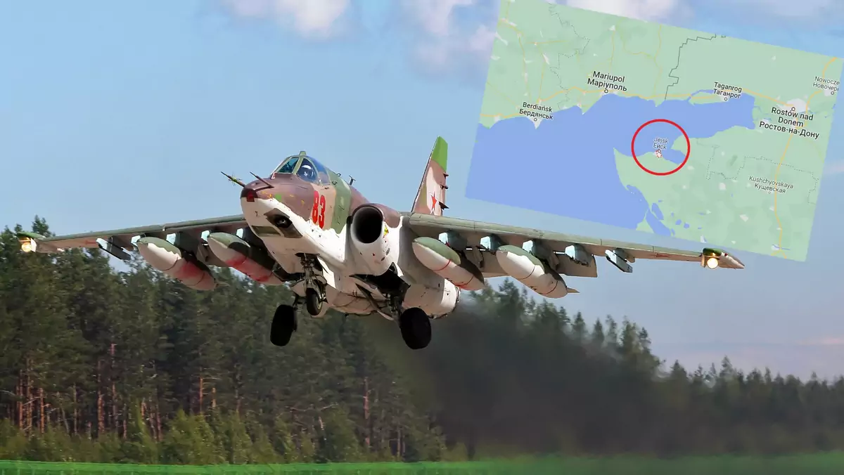 Rosyjski Su-25 spadł do morza