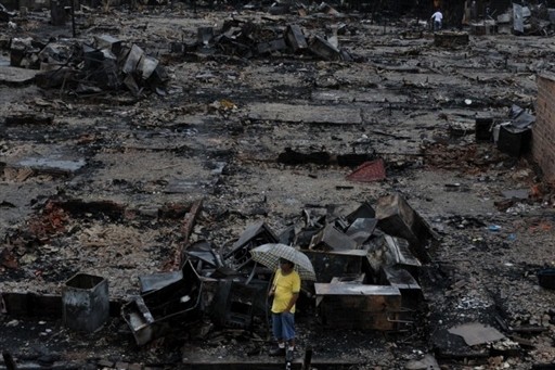 BRAZIL - SHANTYTOWN - FIRE - AFTERMATH