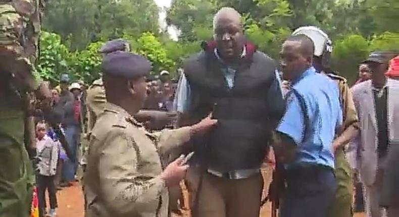 Police Police hunting for Nyeri Deputy Speaker Samuel Kariuki after he was caught beating up a man at William Ruto's event in Giakanja Nyeri