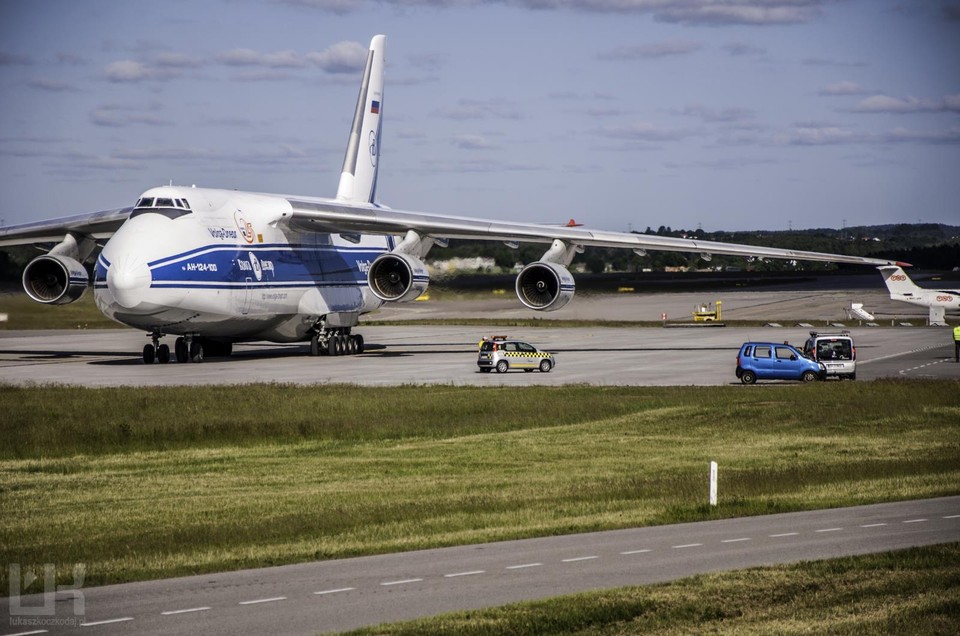 AN-124 Rusłan zawitał dzisiaj do Gdańska