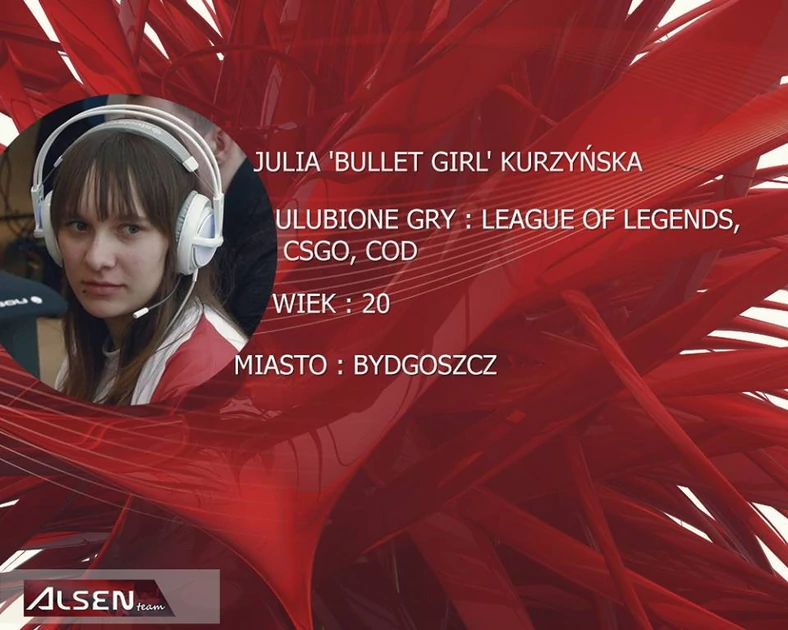 Julia "bullet girl Kurzyńska z ALSEN-Team Female
