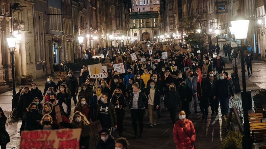 Wtorkowy protest w Gdańsku