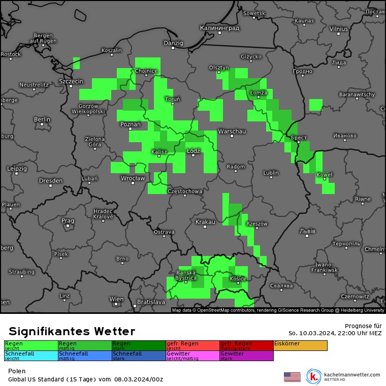 W niedzielę deszcz zacznie padać głównie pod koniec dnia