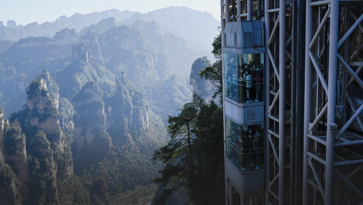 Najwyższa na świecie zewnętrzna winda widokowa, Park Narodowy Zhangjiajie Wulingyuan