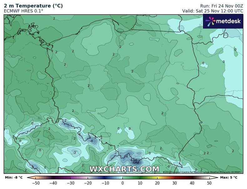 Będzie zimno, zaledwie ok. 0 st. C