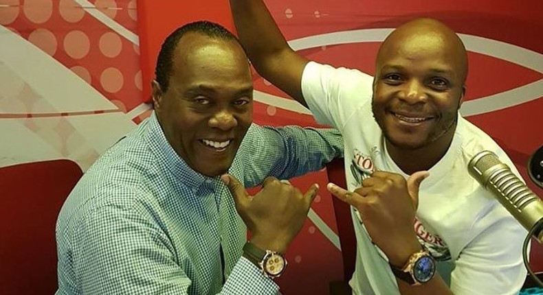 Jalang'o and Jeff Koinange at Hot 96. 