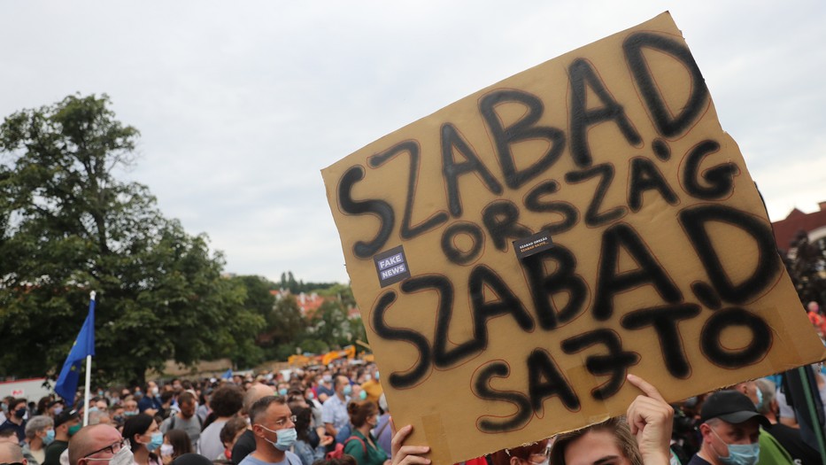 Index tüntetés / Fotó: Zsolnai Péter