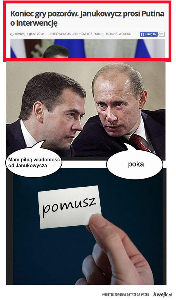 Janukowczy do Putina: "Pomusz"