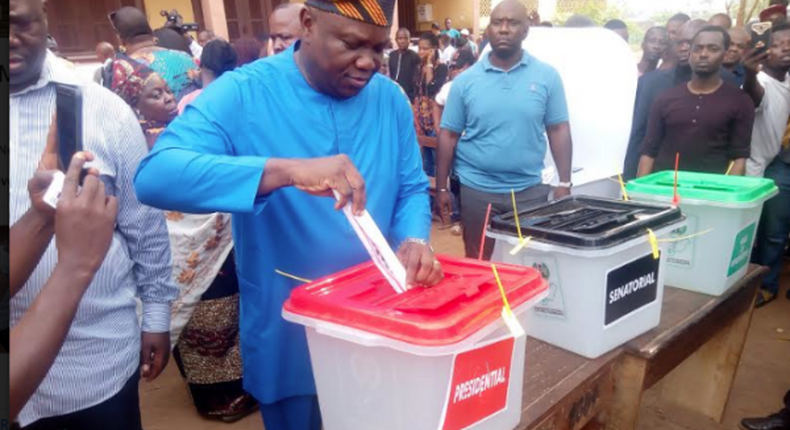 Ambode votes in Epe
