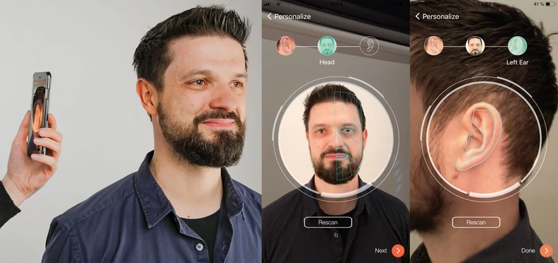 Aplikacja SXFI App jest dostępna za darmo w Google Play dla Androida i App Store dla iOS. W trzech krokach łatwo obmierzymy głowę i uszy