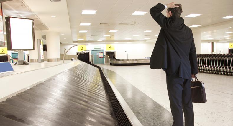 An Ontario International Airport staffer has a cool life hack for people who want to minimize the risk of losing their checked bags.Peter Cade via Getty Images