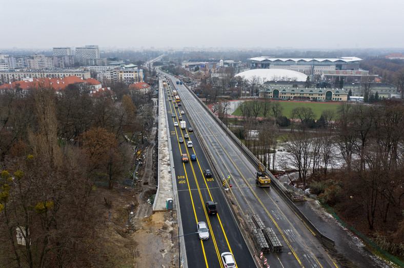 Nowy wiadukt Trasy Łazienkowskiej