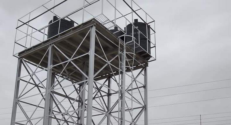 A motorised borehole constructed at Kwi community in Riyom. (NAN Photos)