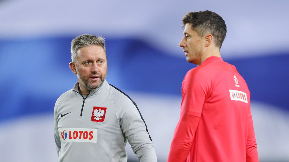 Jerzy Brzęczek i Robert Lewandowski